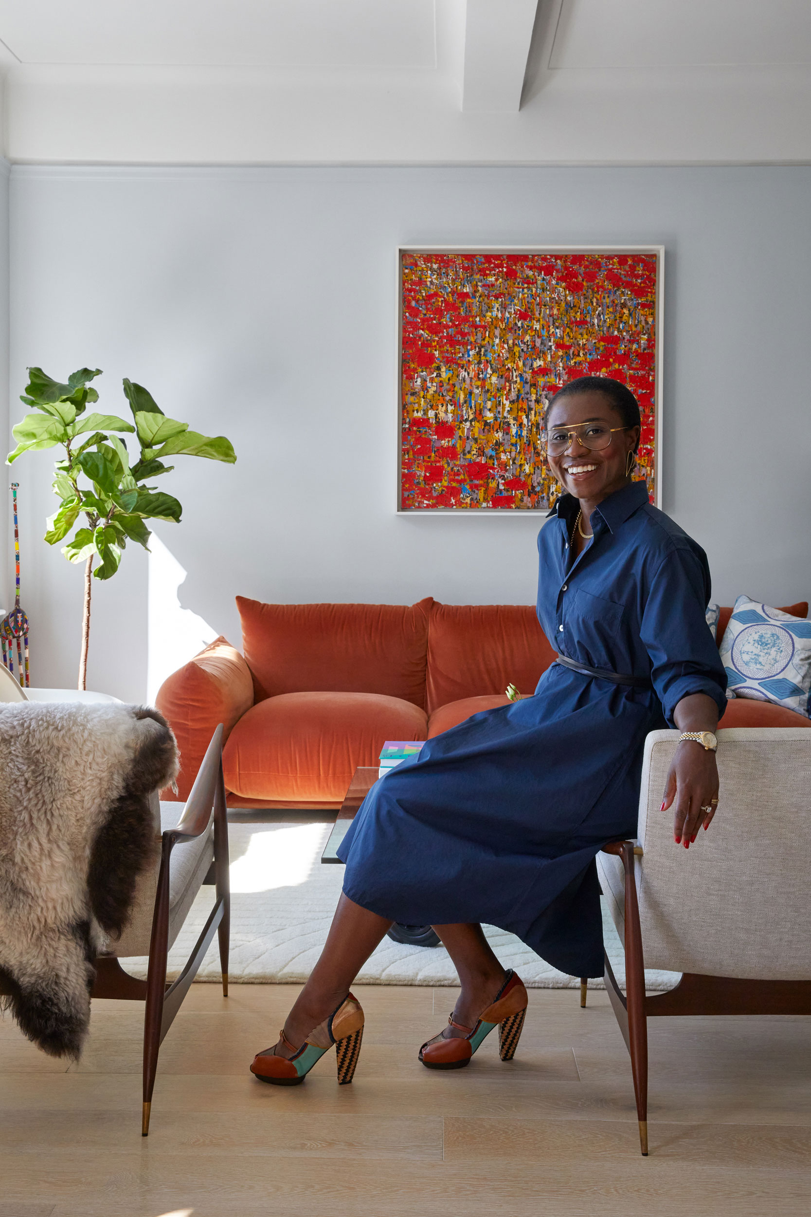 Designer Nina Blair at home in NYC